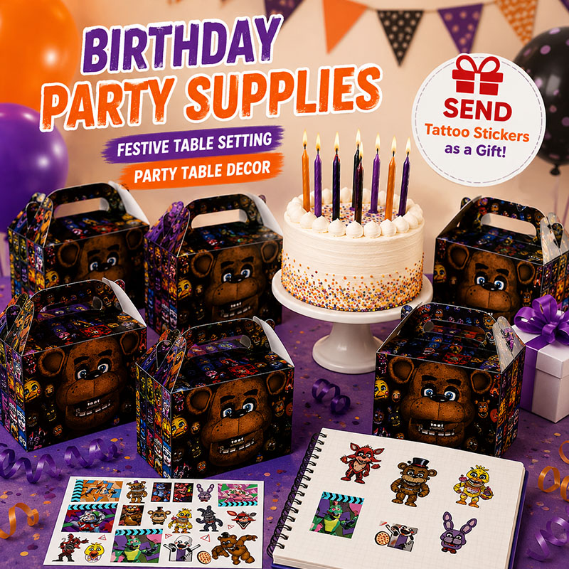 Party Games At Christmas - Five Nights At Freddy's Themen-Party-Geschenkpaket, Papierboxen,