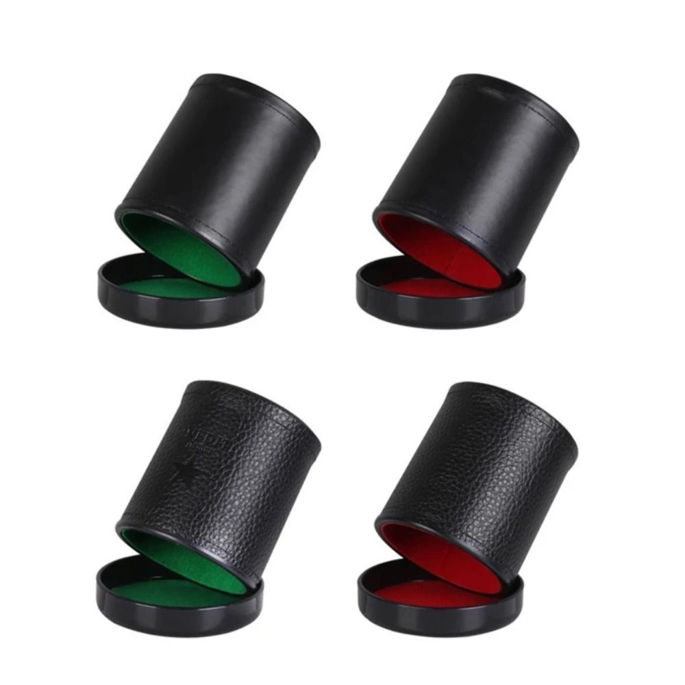 Party Games Using Cups - Hochwertiger Komfortabler Würfelbecher mit Deckel Grün-Rot