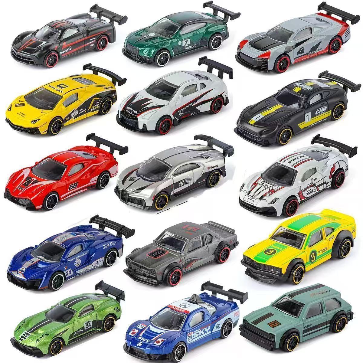 Party Games Christmas - Legierung Auto-Modell Simulation 1:64 Gleitendes Sportwagen-Rennauto
