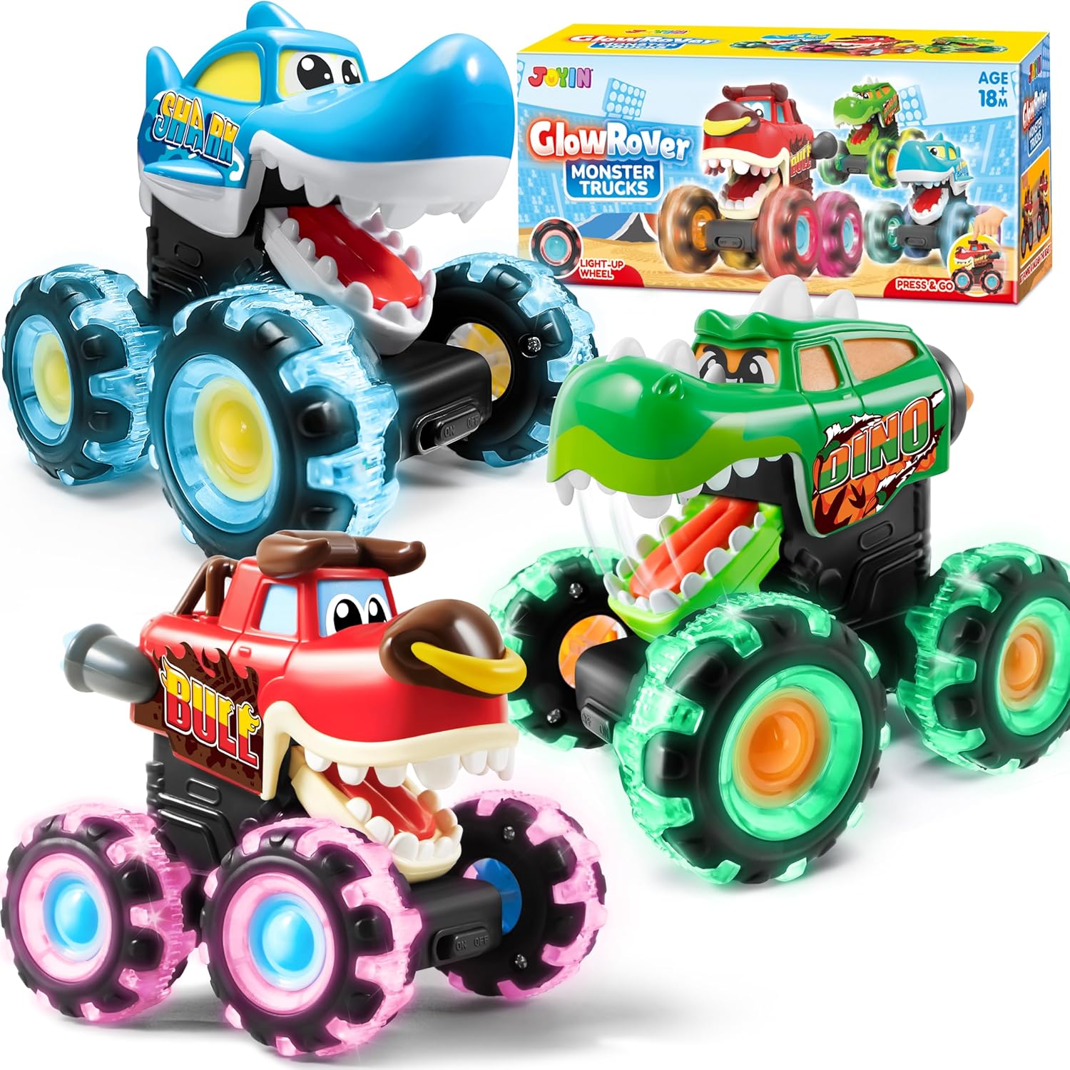 Party Games Christmas - JOYFY 3er-Pack Monster Truck Spielzeugautos mit