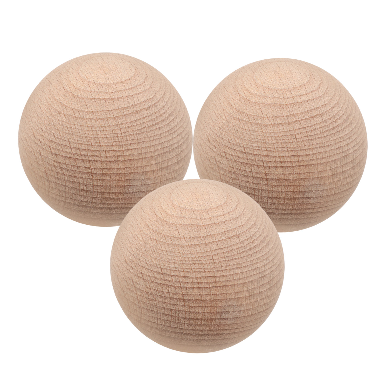 Croquet Set Lawn - 3-teiliges handgefertigtes Buchenholz-Kroket-Golfball-Set für Outdoor-Rasenspiele, Übungs-Boccia-Rollball