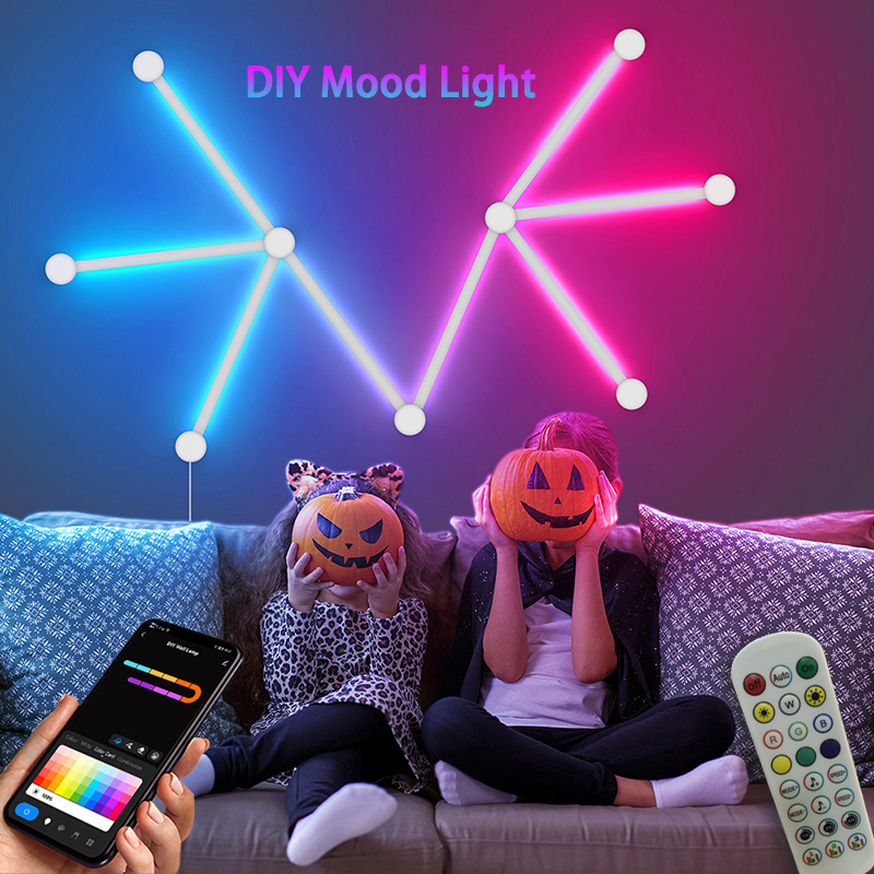 Party Games App - Intelligente RGB-Wandleuchte, Bluetooth-APP-Verbindung, LED-Lichtleiste für Musikpartys,
