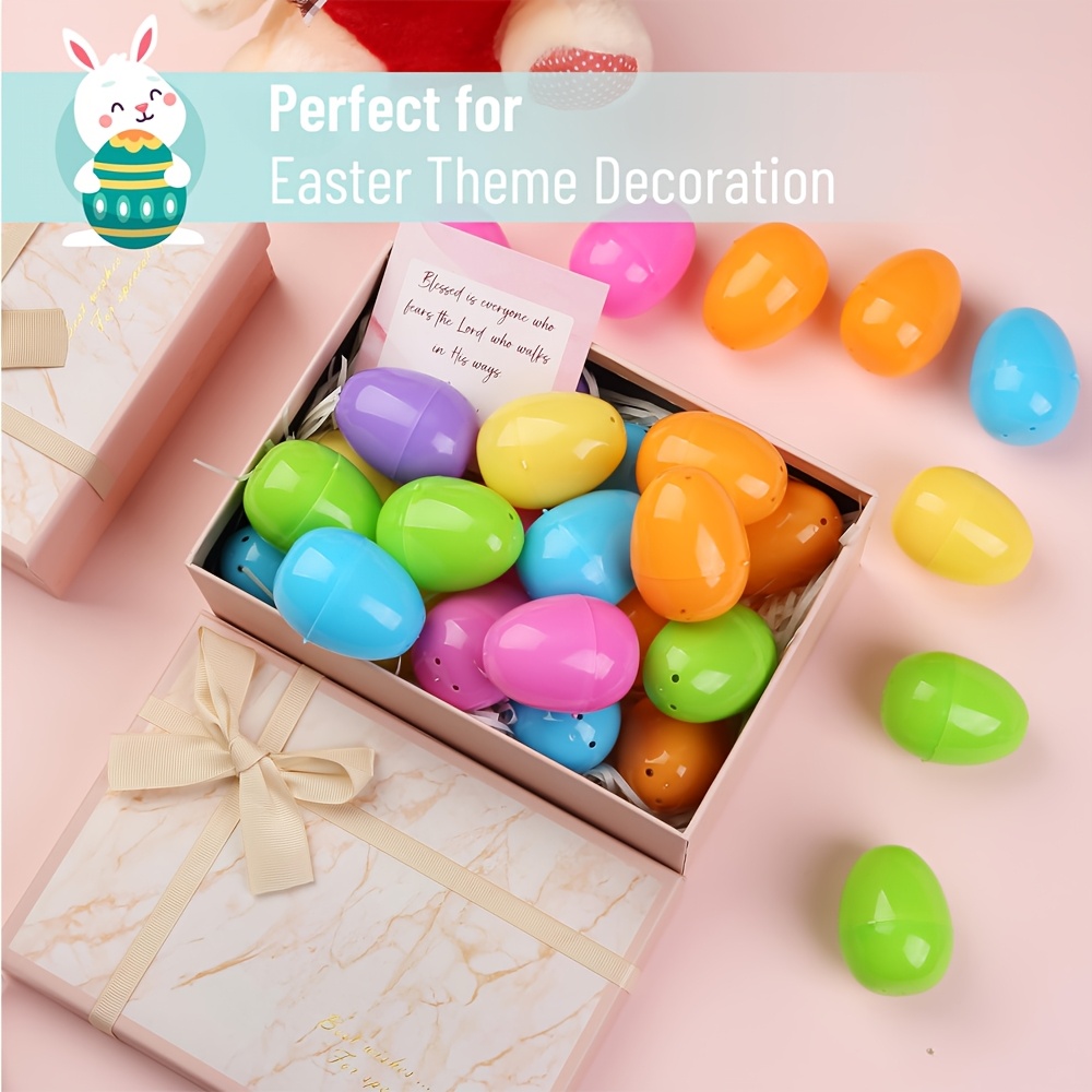 Party Games Easter Egg - 100 Stück Bunte Plastik-Ostereier zum Befüllen,