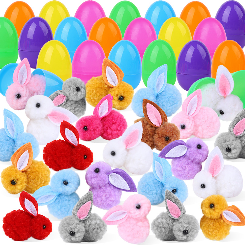 Party Games Easter Egg - 24/48 Stück süßes Osterei mit Kaninchenfigur
