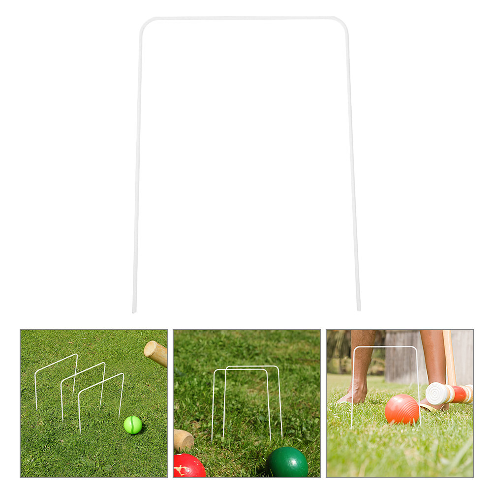 Croquet Set Lawn - 8-teiliges Metall-Kroketten-Set, Universelles Set für Outdoor-Hinterhof-Rasenspiele,