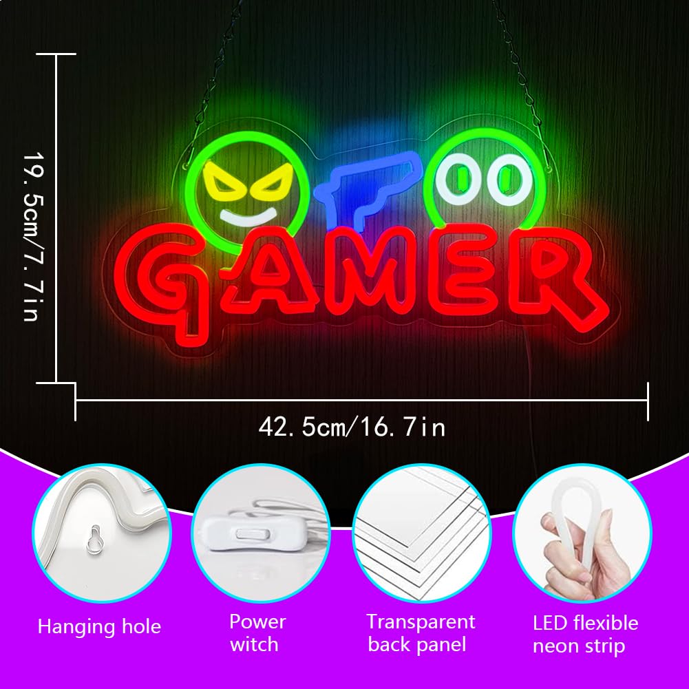 Gamer Neon-Schild LED-Wandleuc – Party Games Graduation Bewertung und Preis